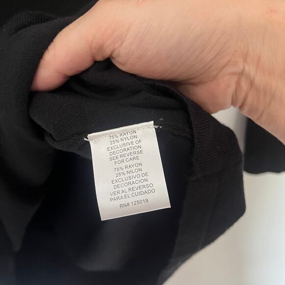 Y2K Joseph A Stud Collar Womens Sweater Sz L Goth Glam Pullover Beaded Holiday - Picture 10 of 13